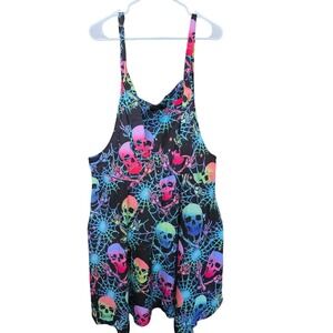 Skull Dress 3x Womens Plus Size Halloween Grunge Goth Party Costume Cos Play